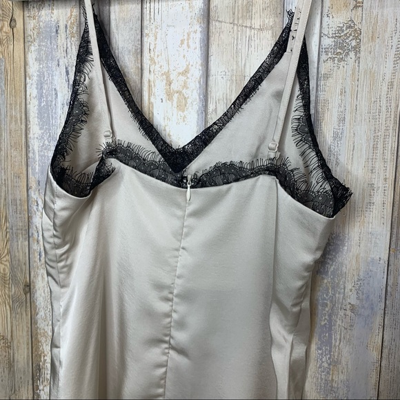 Seek the Label Satin Champagne Lace Trim Slip - Picture 4 of 6